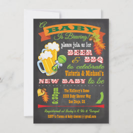 黒板秋のベビーは赤ちゃんシャワーを醸造している 招待状