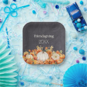 黒板秋カボチャフローラフレンドシップイヤー ペーパープレート (パーティー)