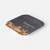 黒板秋カボチャフローラフレンドシップイヤー ペーパープレート (傾斜あり)