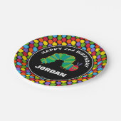 黒板空腹キャタピラ |ハッピーバースデー ペーパープレート (アングル)