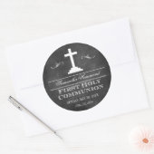 黒板第一の聖餐式 ラウンドシール (封筒)