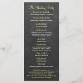 黒板素朴ひまわり式ウェディングプログラム プログラム (裏面)