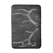 黒板素朴上の鹿の獣頭 バスマット (正面縦)