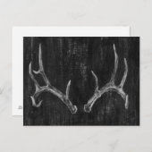 黒板素朴上の鹿の獣頭 ポストカード (正面/裏面)