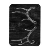 黒板素朴上の鹿の獣頭 マグネット (縦)