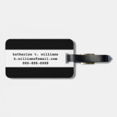 黒板素朴上の鹿の獣頭 ラゲッジタグ (裏面横)