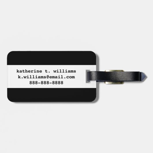 黒板素朴上の鹿の獣頭 ラゲッジタグ (裏面横)