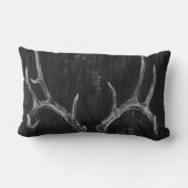 黒板素朴上の鹿の獣頭 ランバークッション (裏面)