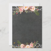 黒板素朴女性のカーボーイベビーシャワーカード 招待状 (裏面)