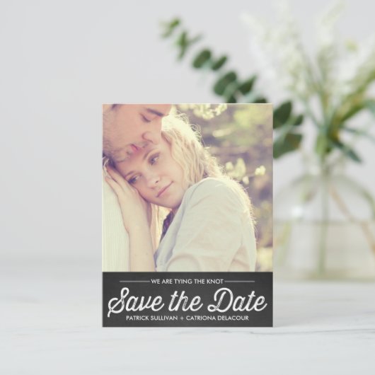 黒板素朴 |写真はがきを保存する 案内ポストカード (スタンド正面)