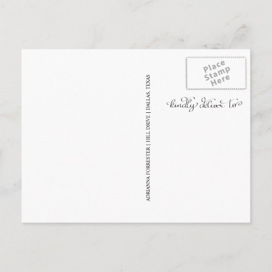 黒板素朴 |卒業パーティーの保存 案内ポストカード (裏面)