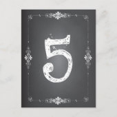 黒板結婚のテーブルカード ポストカード (正面)