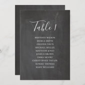 黒板結婚の座席表。モダン表 招待状 (正面/裏面)