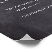 黒板結婚の歓迎の結婚看板 ポスター (角)