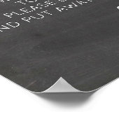 黒板結婚の無詰め式シンボルや象徴 ポスター (角)