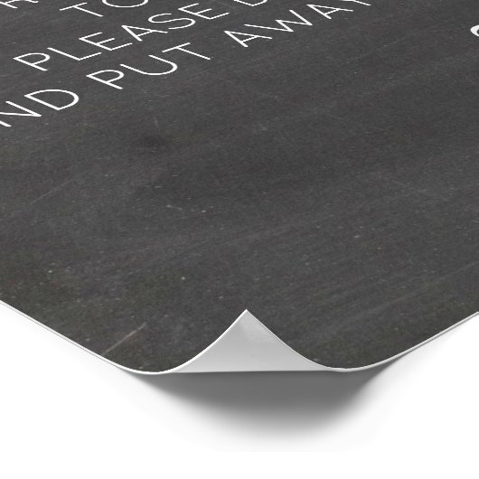 黒板結婚の無詰め式シンボルや象徴 ポスター (角)