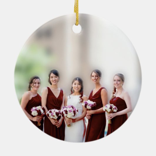 黒板結婚の花嫁の贈り物 セラミックオーナメント (裏面)