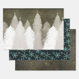 黒板結婚クリスマスバンドル：金ゴールド銀 ラッピングペーパーシート