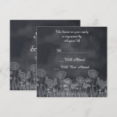 黒板結婚ケピーのR.S.V.P. 招待状 (正面/裏面)