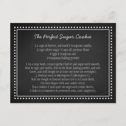 黒板結婚レシピメッセージカード ポストカード (正面)