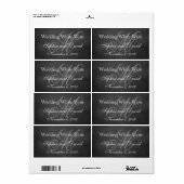 黒板結婚ワインラベルモノグラムイニシャル ラベル (フルシート)