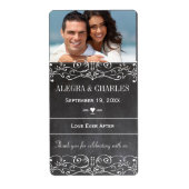 黒板結婚ワインラベル ラベル (正面)