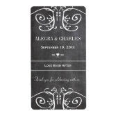 黒板結婚ワインラベル ラベル (正面)