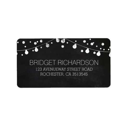 黒板結婚住所 シール (正面)