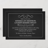 黒板結婚式招待状プレーンとシンプル 招待状 (正面/裏面)