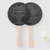 黒板結婚式 プログラムファン ハンドファン (正面&裏面)
