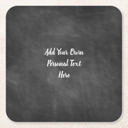 黒板結婚文字 スクエアペーパーコースター (正面)