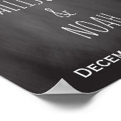 黒板結婚病 |ようこそ素朴披露宴の署名 ポスター (角)