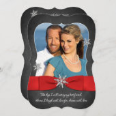 黒板結婚病 | 赤、銀の雪片 招待状 (正面/裏面)