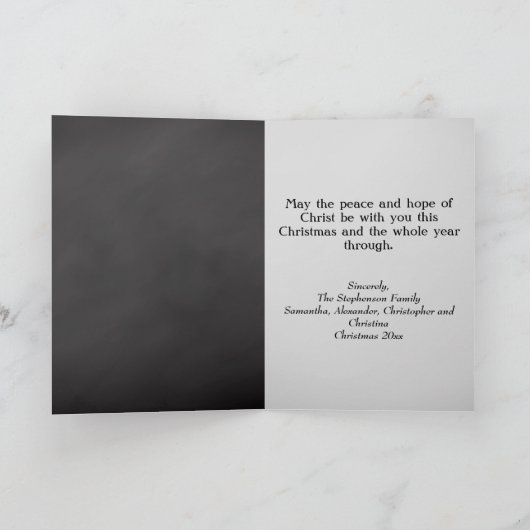 黒板聖なる書物、 経典クリスマス シーズンカード (内部)