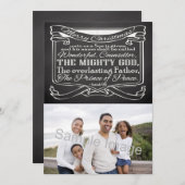 黒板聖なる書物、 経典クリスマス シーズンカード (正面/裏面)