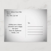 黒板聖なる書物、 経典クリスマス シーズンポストカード (裏面)