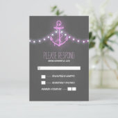 黒板航海の結婚式RSVPカード 出欠カード (スタンド正面)