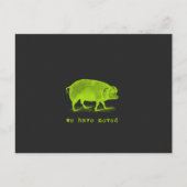 黒板色の豚を動かした 案内ポストカード (正面)