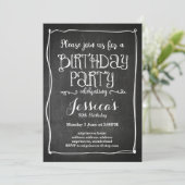 黒板誕生日パーティーの招待状 招待状 (スタンド正面)