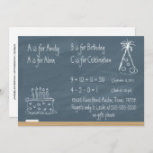 黒板誕生日 招待状 (正面/裏面)