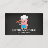 黒板豚バーベキューポークビジネスカード 名刺 (正面)