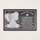 黒板象の赤ちゃん女の子シャワーが本を持って来る (正面)