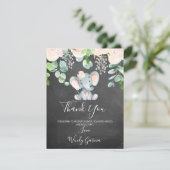 黒板象ベビーシャワーサンキューカード 招待状 (スタンド正面)