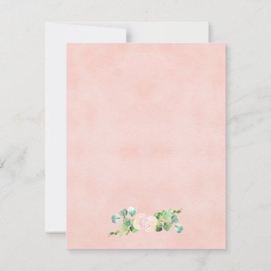 黒板象ベビーシャワーサンキューカード 招待状 (裏面)