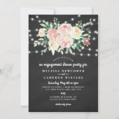 黒板赤面フローラ婚約ディナーパーティー 招待状 (正面)