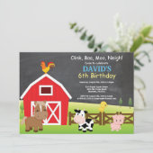 黒板農場の誕生日招待状 バーンヤードパーティー 招待状 (スタンド正面)