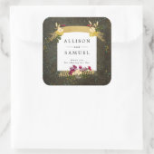 黒板金ゴールドシルバースターズDIYありがとう スクエアシール (バッグ)