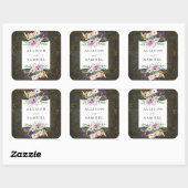 黒板金ゴールドシルバー星個人の好意シール スクエアシール (シート)