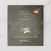 黒板金ゴールド銀の星コンステレーション結婚の プレイスカード (外部開封)