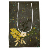 黒板金ゴールド銀星星座スカイ ミディアムペーパーバッグ (裏面)